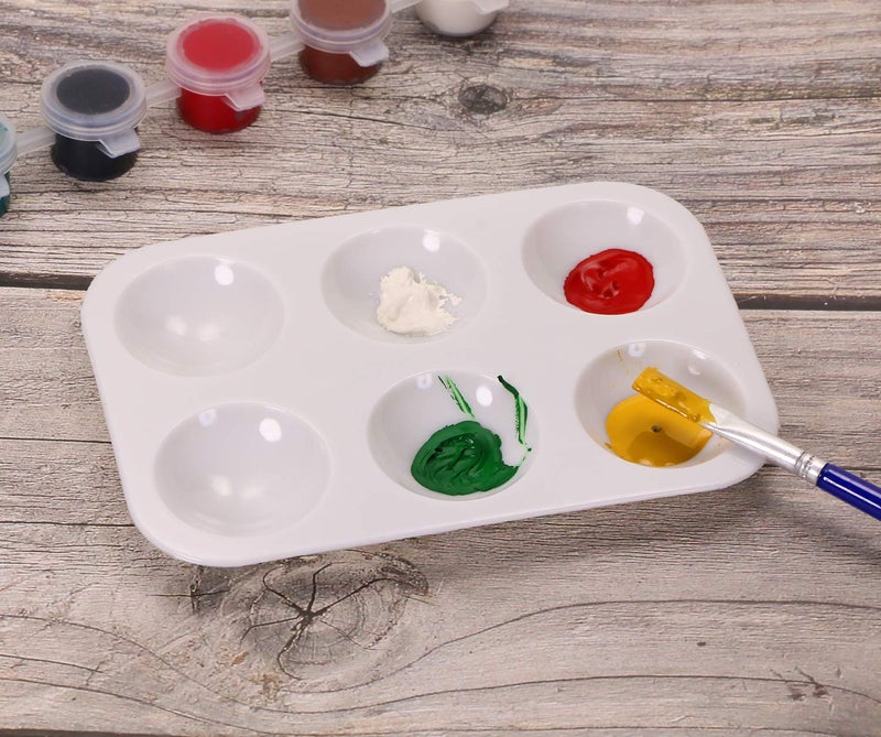 Penta Angel Art Paint Tray Palette 3Pcs 6 Well Plastic Rectangular Paint Tray for Watercolor Painting - Image 3